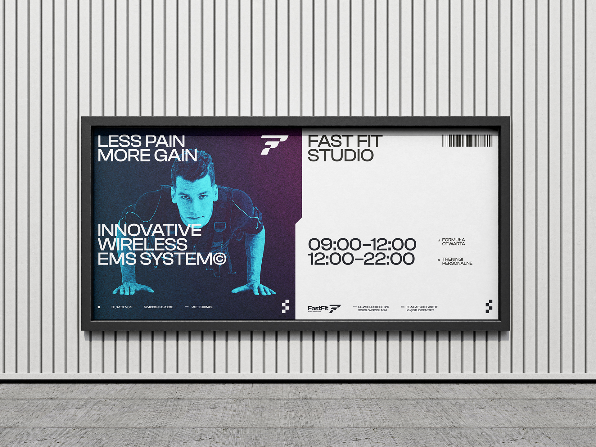 Zdjęcie przedstawiające billboard reklamujący Fast Fit Studio