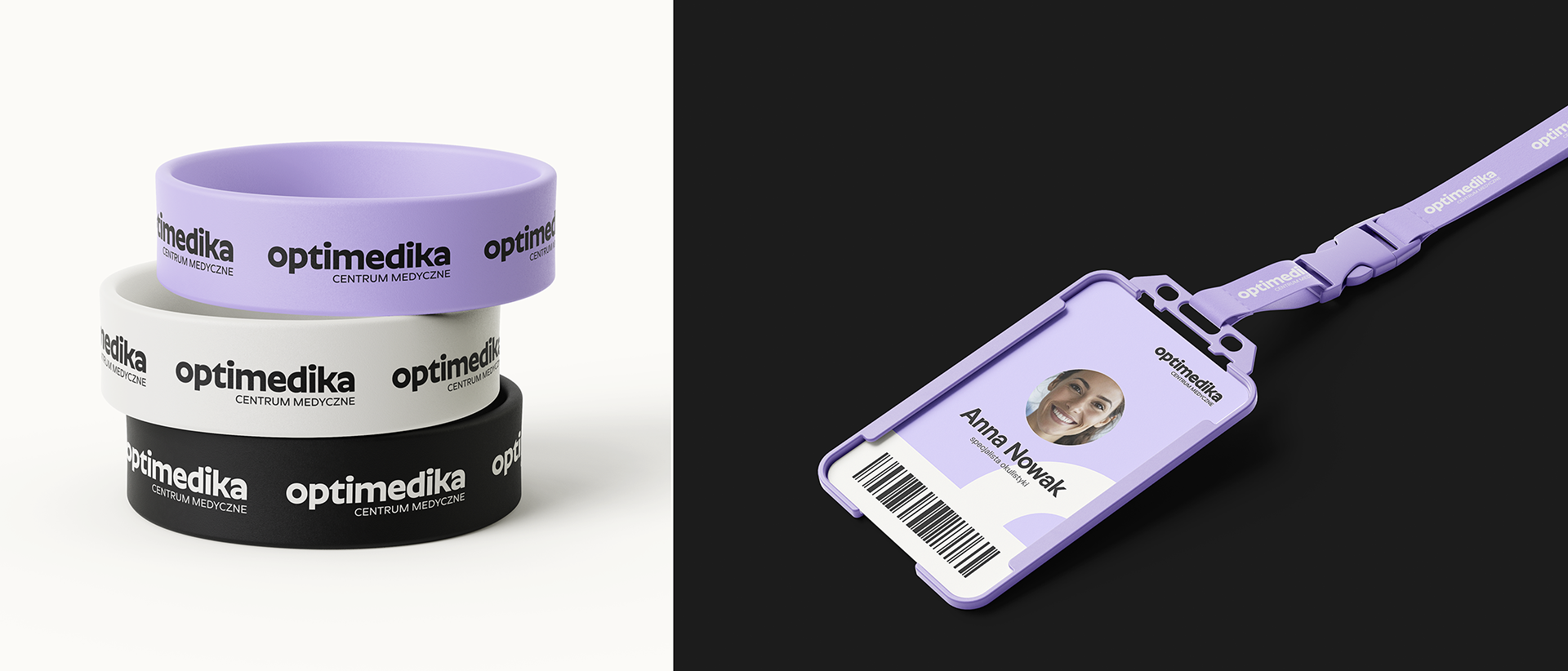 Zdjęcie nośnika citylight reklamującego centrum medyczne Optimedika, logo, brand, branding, designe, projekt graficzny, grafika, logotyp, grafik komputerowy, studio graficzne, identyfikacja wizualna, logo, Węgrów.