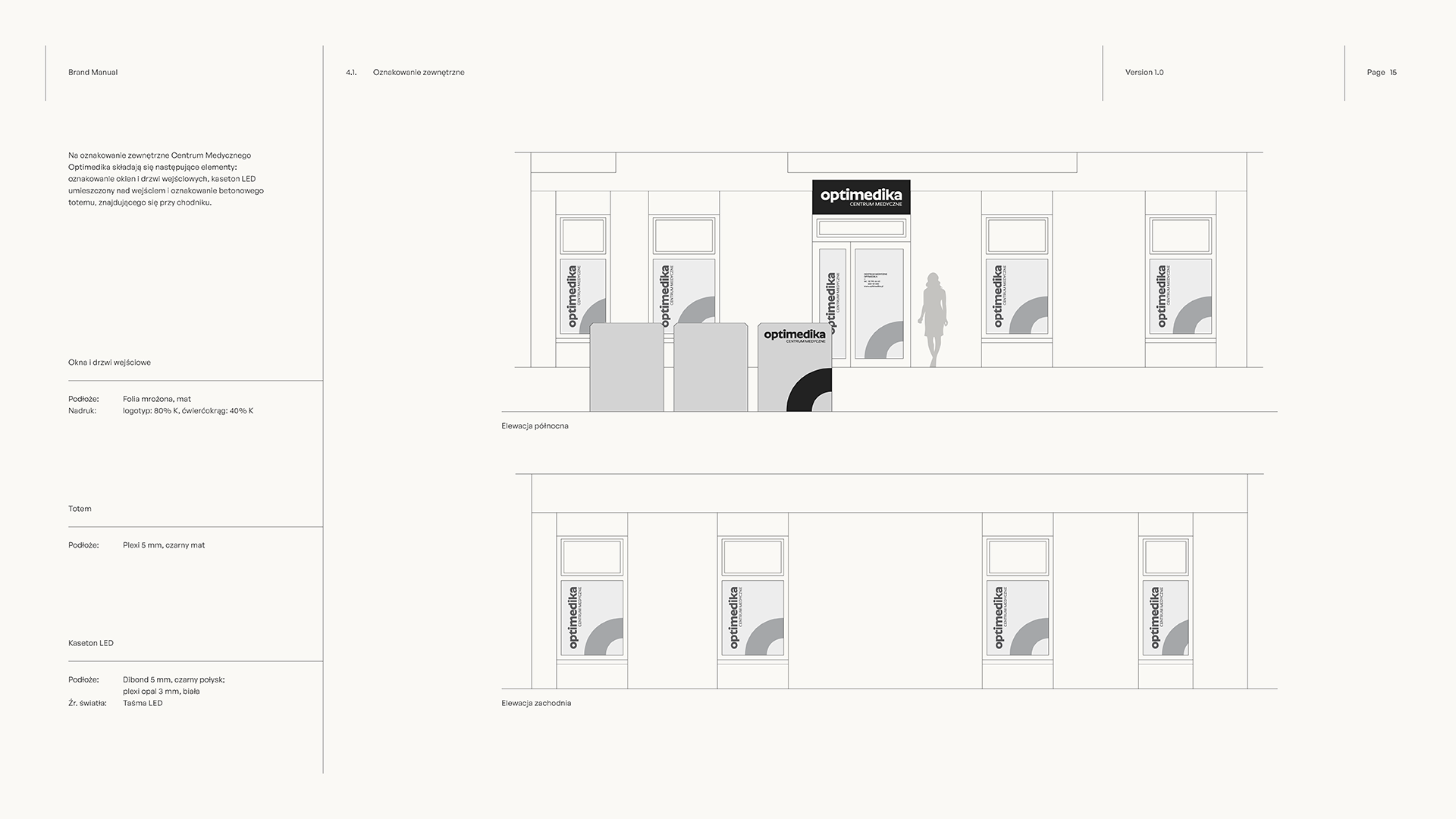 Zdjęcie nośnika citylight reklamującego centrum medyczne Optimedika, logo, brand, branding, designe, projekt graficzny, grafika, logotyp, grafik komputerowy, studio graficzne, identyfikacja wizualna, logo, Węgrów.
